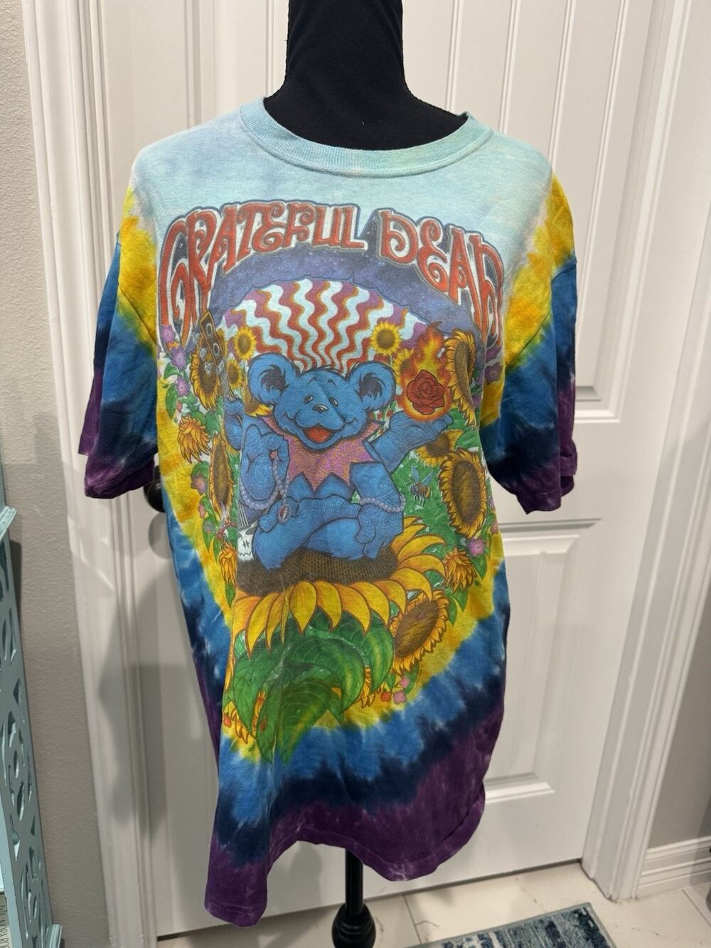 Grateful Dead Vintage 90s Tie-Dye Shirt Sz M Sunflowers Beats Inspiration